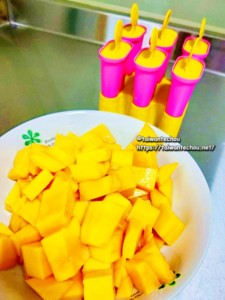 台湾マンゴーでアイスを手作りDIY